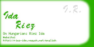 ida riez business card